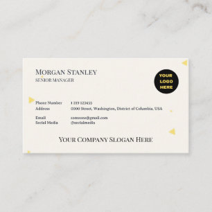 Elegant Beige Goud Geprägte Minimalist Visitekaartje