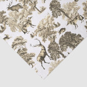 Elegant  Beige Herten Fox Haas Country Toile Tissuepapier (Detail)