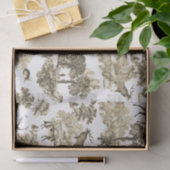 Elegant  Beige Herten Fox Haas Country Toile Tissuepapier (Geschenk)