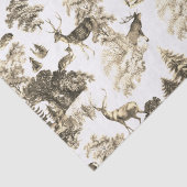 Elegant  Beige Herten in Woodland Tissuepapier (Detail)