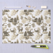 Elegant  Beige Herten in Woodland Tissuepapier (Craft)