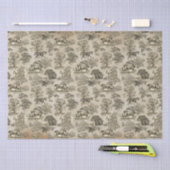 Elegant Beige Horse Toile Kraft Tissuepapier (Craft)