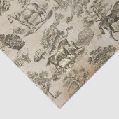 Elegant  Beige Horse Toile Kraft Tissuepapier (Detail)