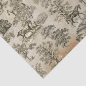 Elegant Beige Horse Toile Kraft Tissuepapier (Detail)