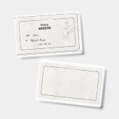 Elegant Beige huwelijkscadeau Label Badge (Voor- en achterkant)