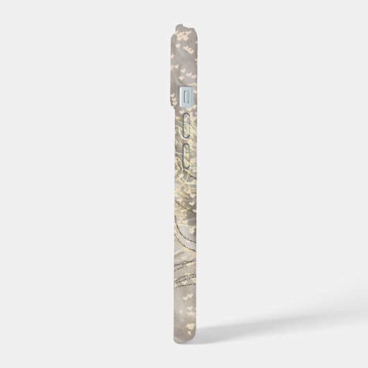 Elegant Beige iPhone 15 Case (Linkerkant)