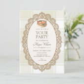 Elegant beige  kaart (Staand voorkant)