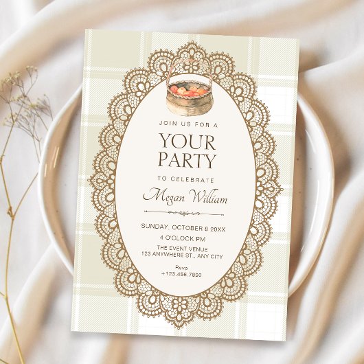 Elegant beige  kaart