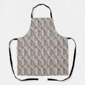 Elegant Beige Kabelbrei Patroon Schort (Voorkant)