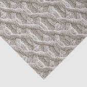 Elegant beige kabelgebreid patroon tissuepapier (Detail)