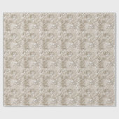 Elegant beige kant met diamant cadeaupapier (Vlak)