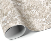 Elegant beige kant met diamant cadeaupapier (Rol Hoek)