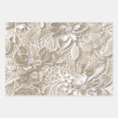 Elegant beige kant met diamant inpakpapier vel (Voorkant 3)