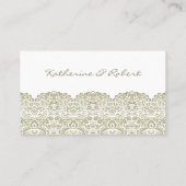 Elegant Beige kant Plaatskaartje (Achterkant)