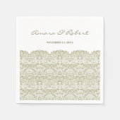 Elegant Beige kant Servet (Voorkant)