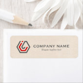Elegant Beige Linen & standaard in logo Etiket (Insitu)