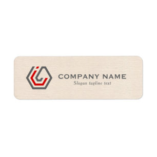 Elegant Beige Linen & standaard in logo Etiket