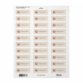 Elegant Beige Linen & standaard in logo Etiket (Full Sheet)