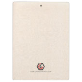 Elegant Beige Linen & standaard in logo Klembord (Achterkant)