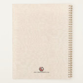 Elegant Beige Linen & standaard in logo Notitieboe Planner (Achterkant)