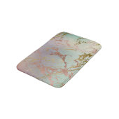 Elegant Beige Marmer | Mint Sage Green Roos Gold Badmat (Gekanteld)