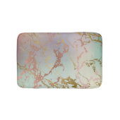 Elegant Beige Marmer | Mint Sage Green Roos Gold Badmat (Voorkant)