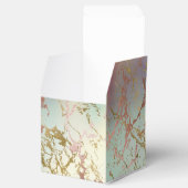 Elegant Beige Marmer | Mint Sage Green Roos Gold Bedankdoosjes (Geopend)