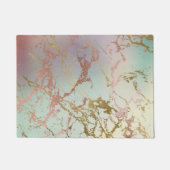 Elegant Beige Marmer | Mint Sage Green Roos Gold Deurmat (Voorkant)