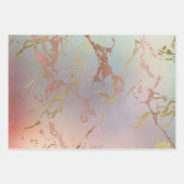 Elegant Beige Marmer | Mint Sage Green Roos Gold Inpakpapier Vel (Voorkant 2)