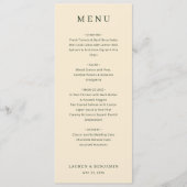 Elegant Beige Menu Template (Voorkant)