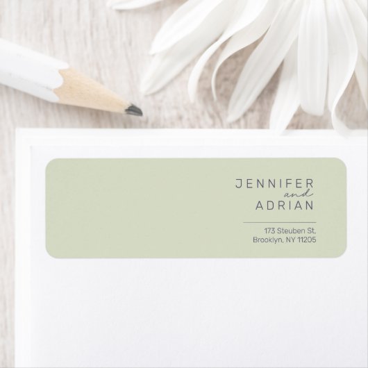 Elegant beige Minimal modern Return Address Label (Insitu)