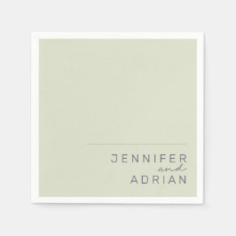 Elegant Beige Minimal Modern Wedding Napkins Servet
