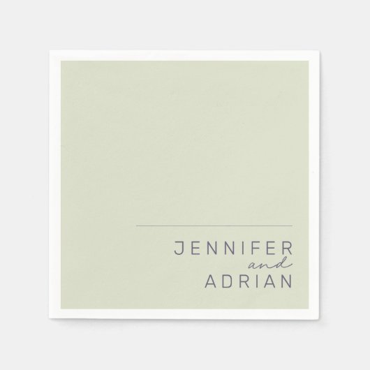 Elegant Beige Minimal Modern Wedding Napkins Servet (Voorkant)