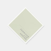 Elegant Beige Minimal Modern Wedding Napkins Servet (Hoek)
