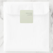 Elegant beige minimale moderne envelop vierkante sticker (Tas)