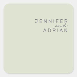 Elegant beige minimale moderne envelop vierkante sticker