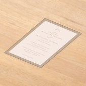 Elegant Beige Minimalist Calligraphy Acryl Uitnodigingen (Laagn)