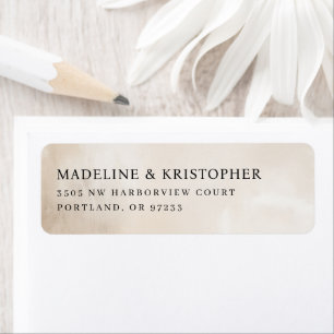 Elegant Beige Minimalist Etiket