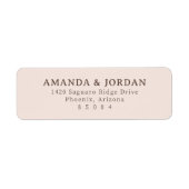 Elegant Beige Minimalist Etiket (Voorkant)