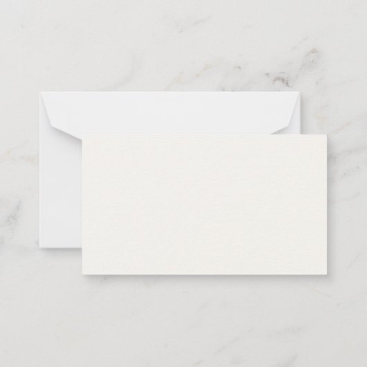 Elegant Beige Minimalist Met Liefde Script Notitiekaartje (Achterkant)