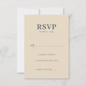 Elegant Beige Minimalist RSVP (Voorkant)