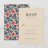 Elegant Beige Minimalist RSVP (Voorkant / Achterkant)