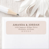 Elegant Beige Minimalist Typographic Etiket (Insitu)