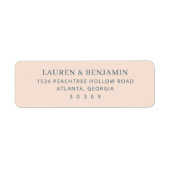 Elegant Beige Minimalistisch Etiket (Voorkant)