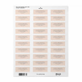 Elegant Beige Minimalistisch Etiket (Full Sheet)