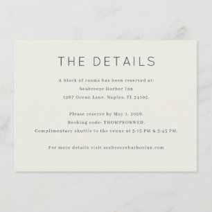 Elegant Beige Minimalistische Typografie Informatiekaartje