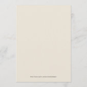 Elegant beige Moderne botanische repetitie Dinner Menu (Achterkant)