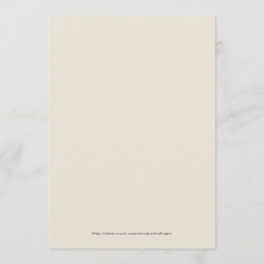 Elegant beige Moderne botanische repetitie Dinner Menu (Achterkant)