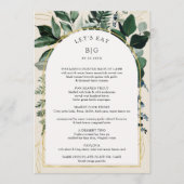 Elegant beige Moderne botanische repetitie Dinner Menu (Voorkant)