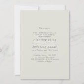 Elegant Beige Ouder Names Minimalist Wedding Kaart (Voorkant)